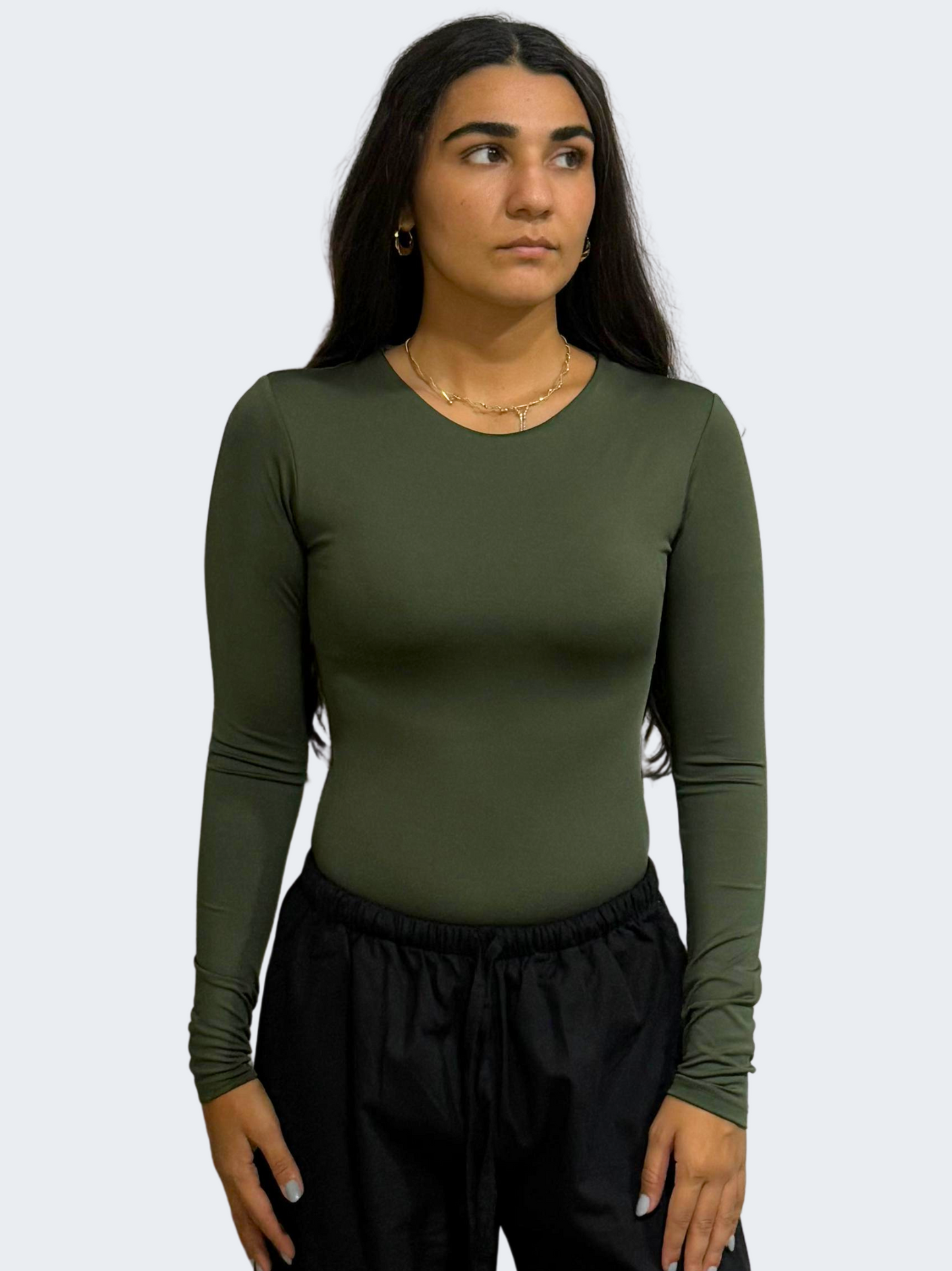 ROUND NECK LONG SLEEVE BODYSUIT