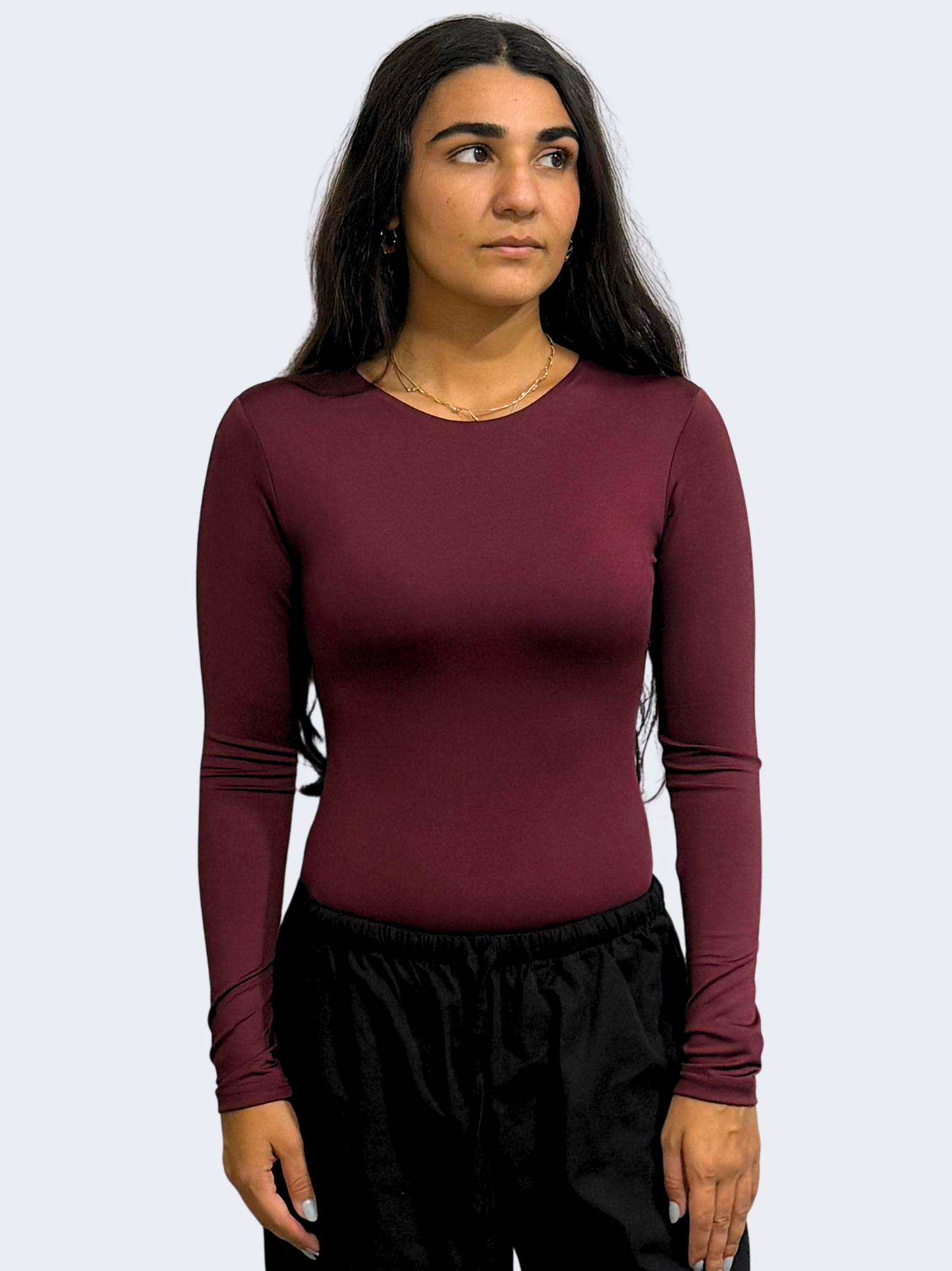 ROUND NECK LONG SLEEVE BODYSUIT