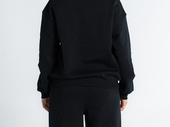 HIGH NECK ZIPPER SWEAT SHIRT