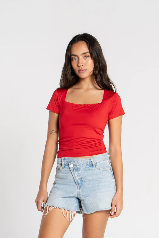 SQUARE NECK SHORT SLEEVE (COLORS)