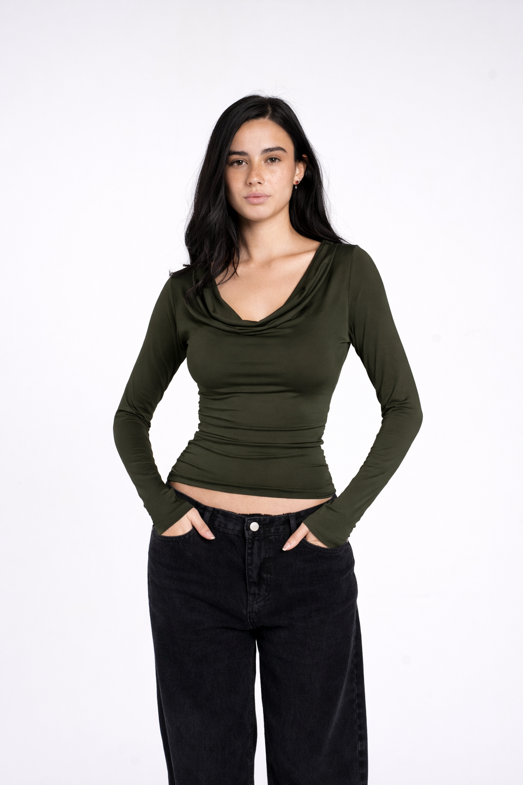 COWL NECK LONG SLEEVE