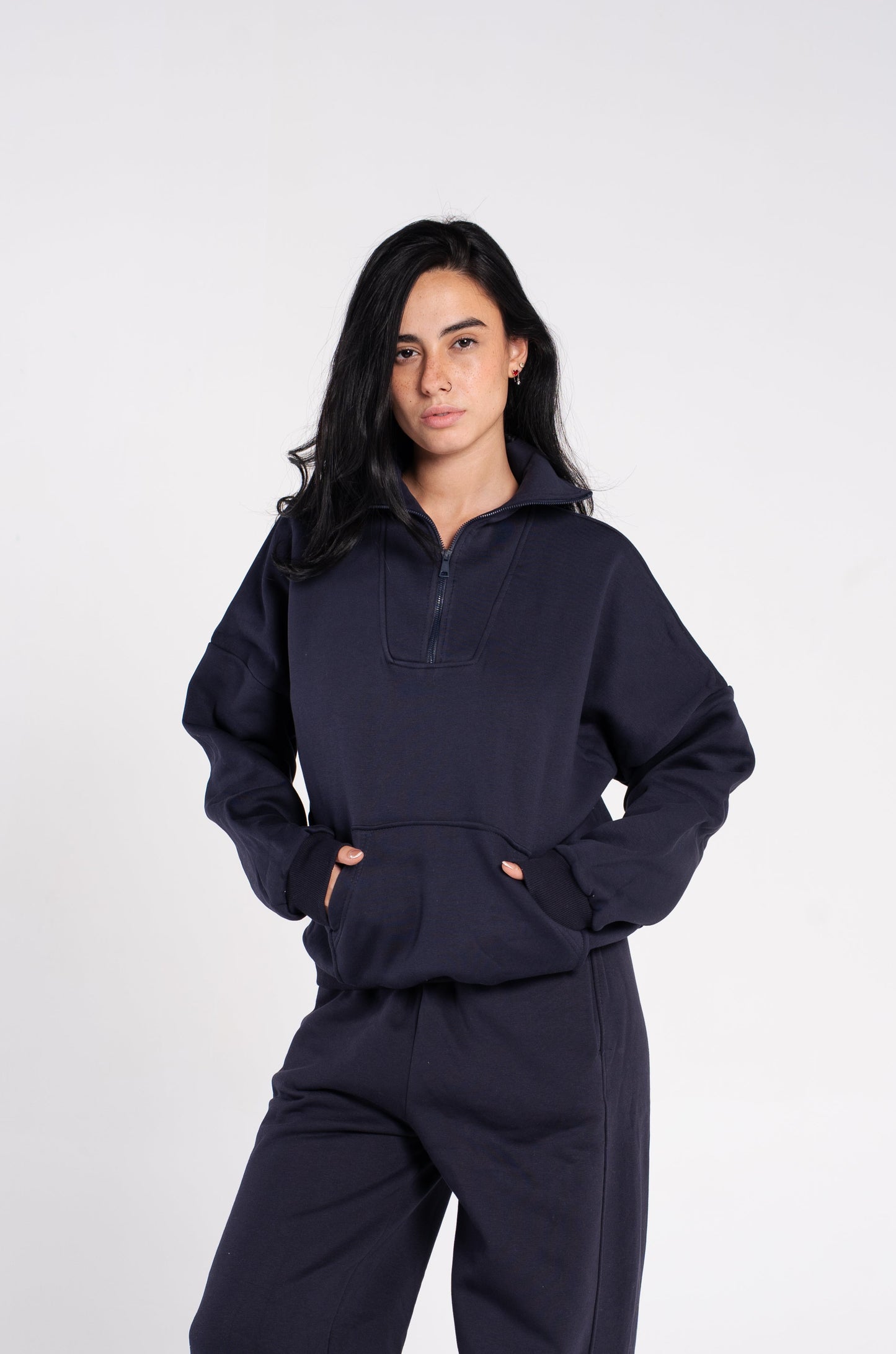 (EXTRA) HIGH NECK ZIPPER  SWEAT SHIRT