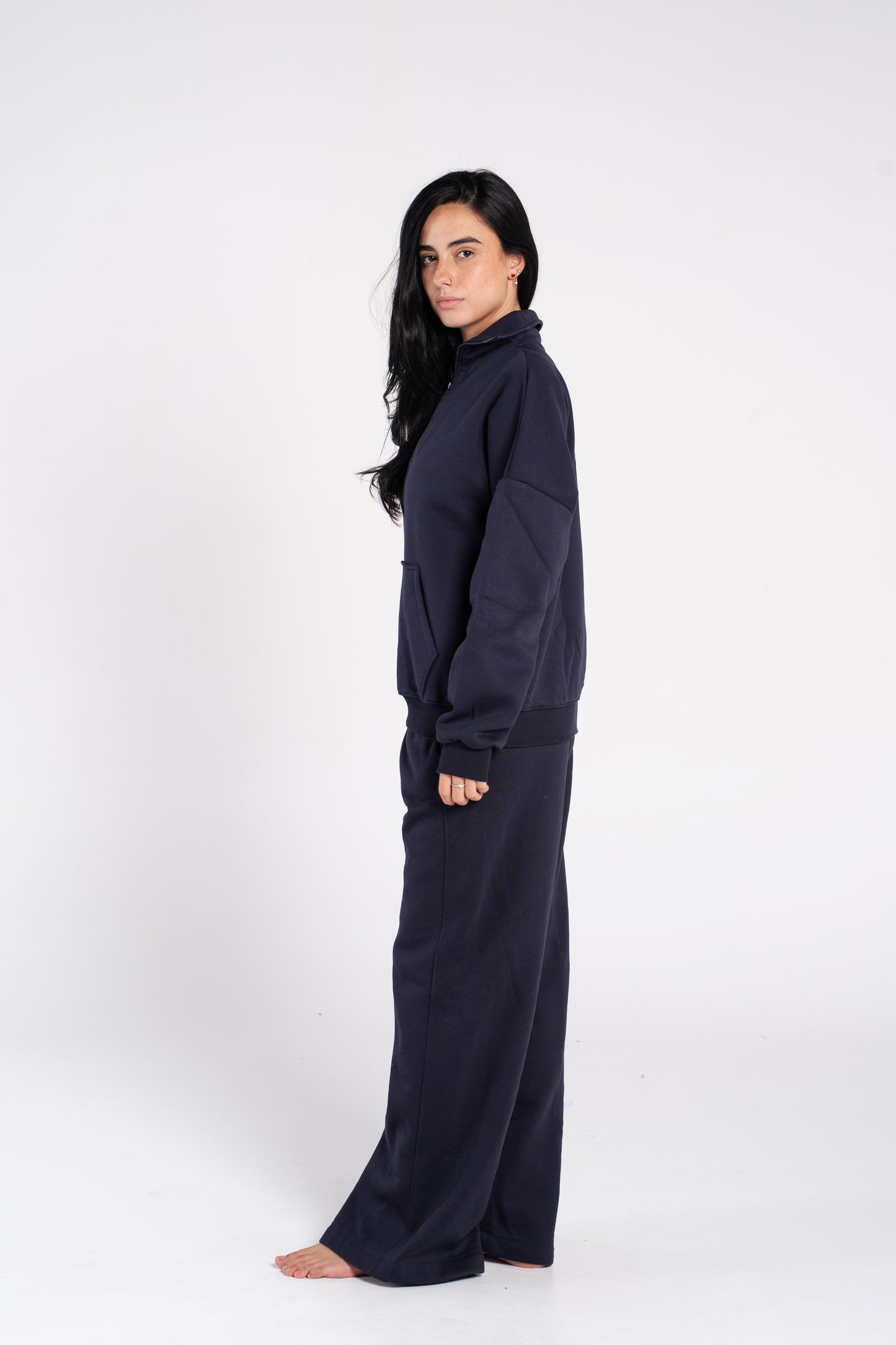 (EXTRA) HIGH NECK ZIPPER  SWEAT SHIRT