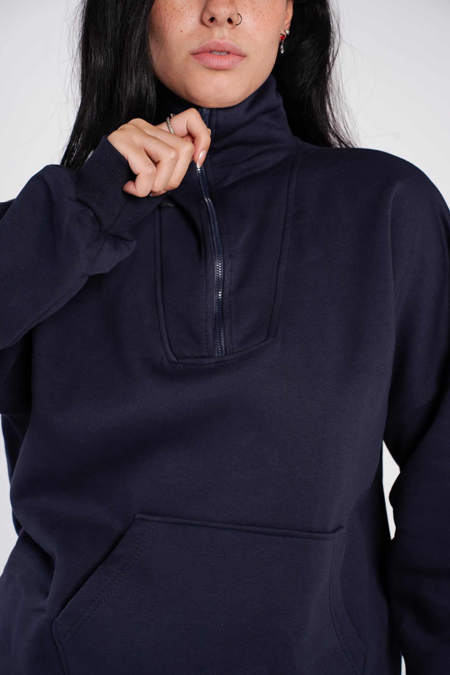 (EXTRA) HIGH NECK ZIPPER  SWEAT SHIRT