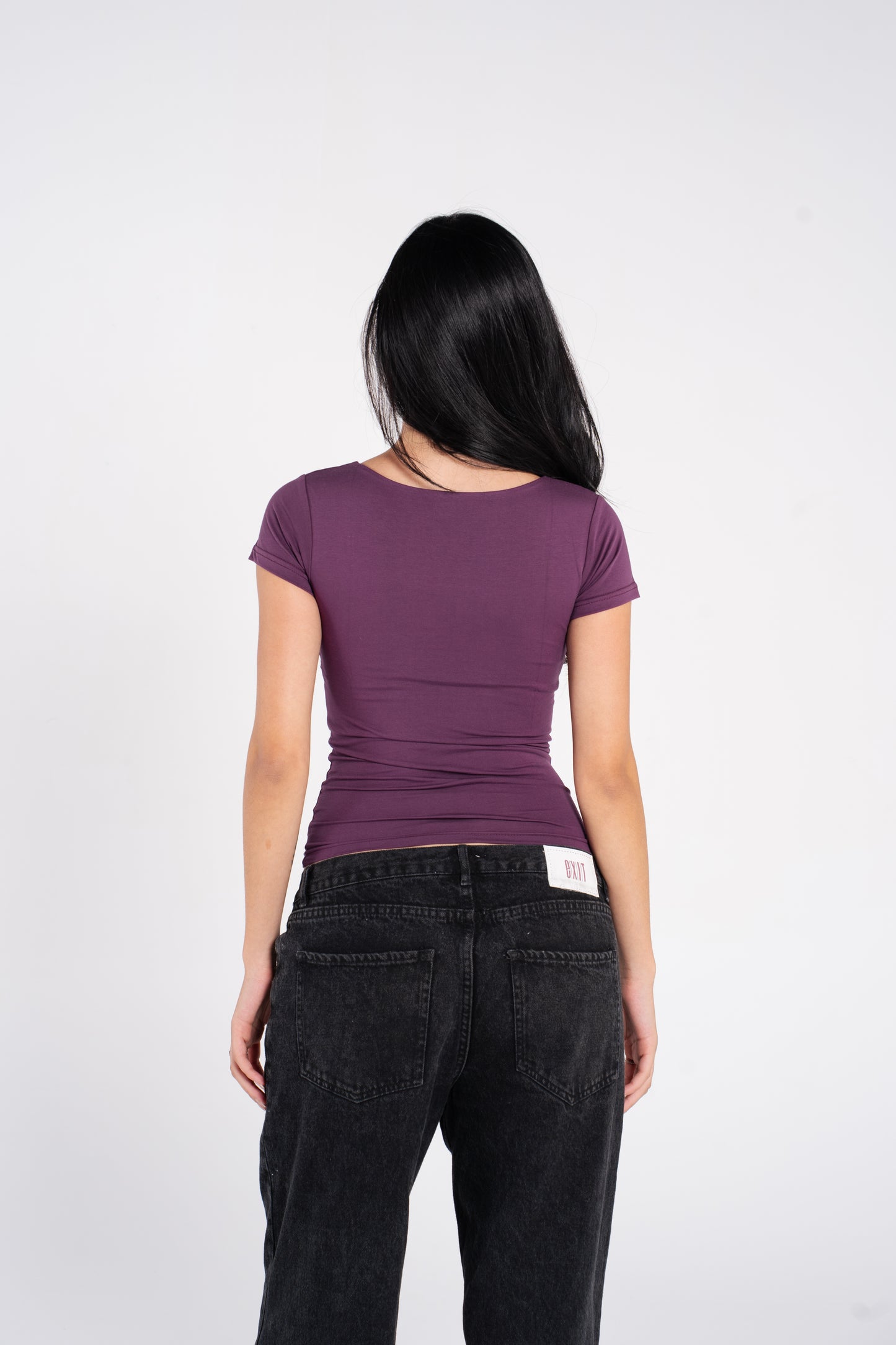 COTTON SQUARE NECK SHORT SLEEVE