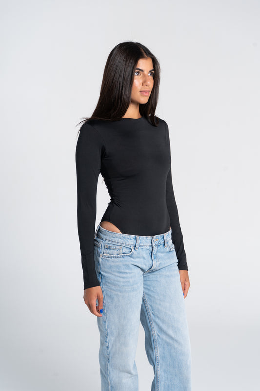 ROUND NECK LONG SLEEVE BODYSUIT