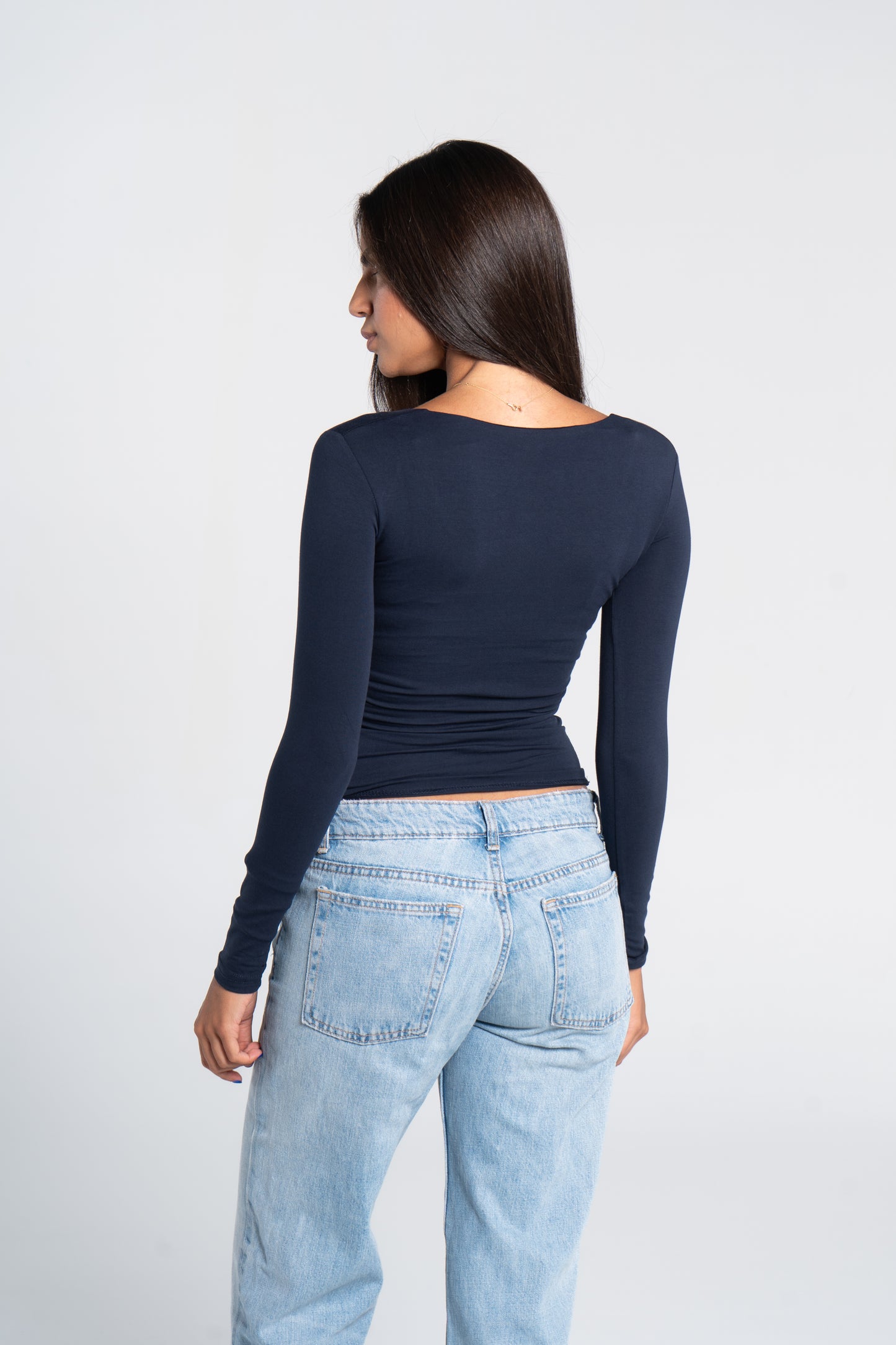 COTTON WIDE NECK LONG SLEEVE
