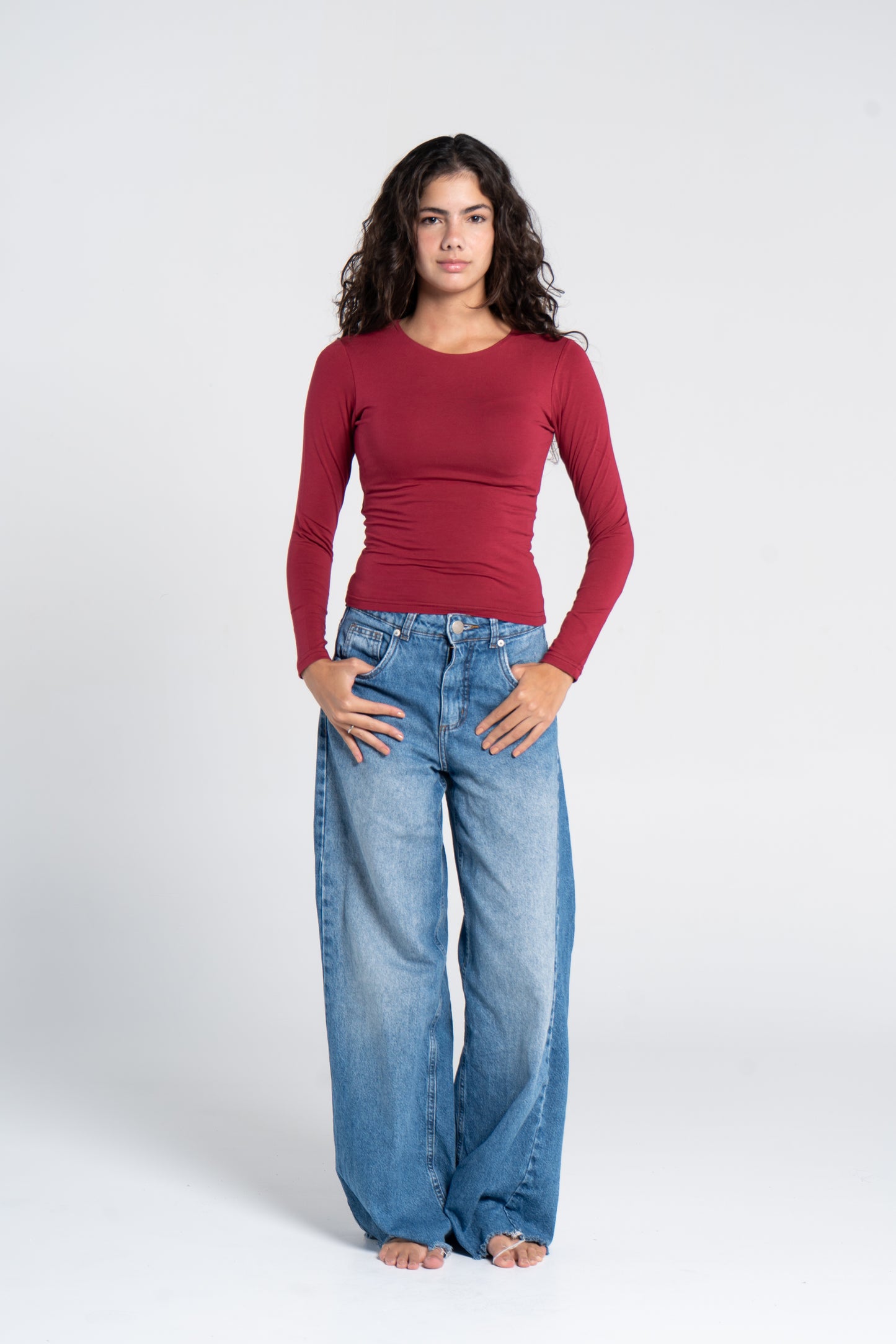 COTTON ROUND NECK LONG SLEEVE