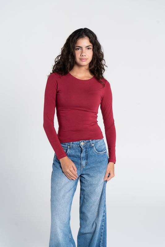 COTTON ROUND NECK LONG SLEEVE