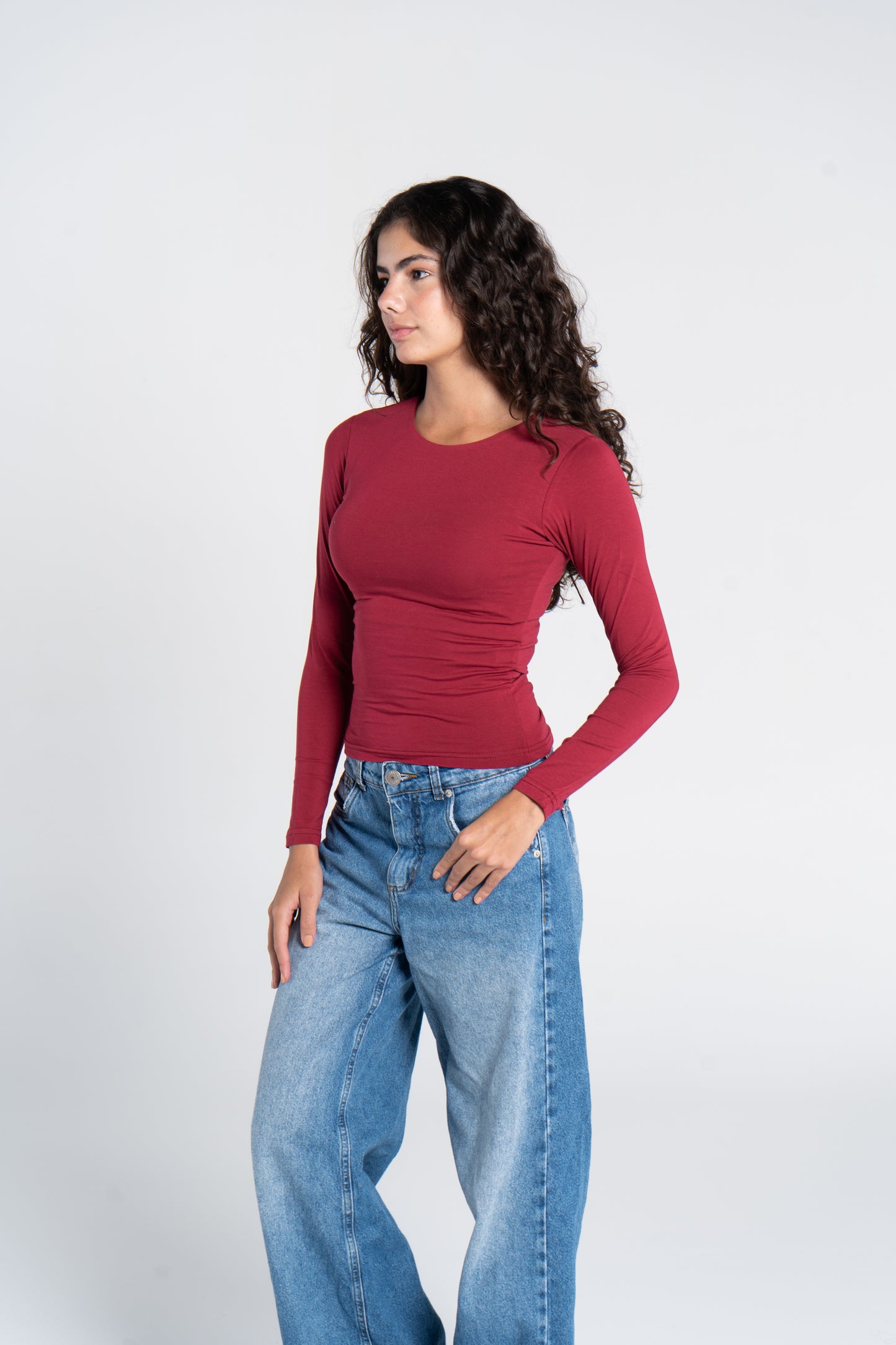 COTTON ROUND NECK LONG SLEEVE