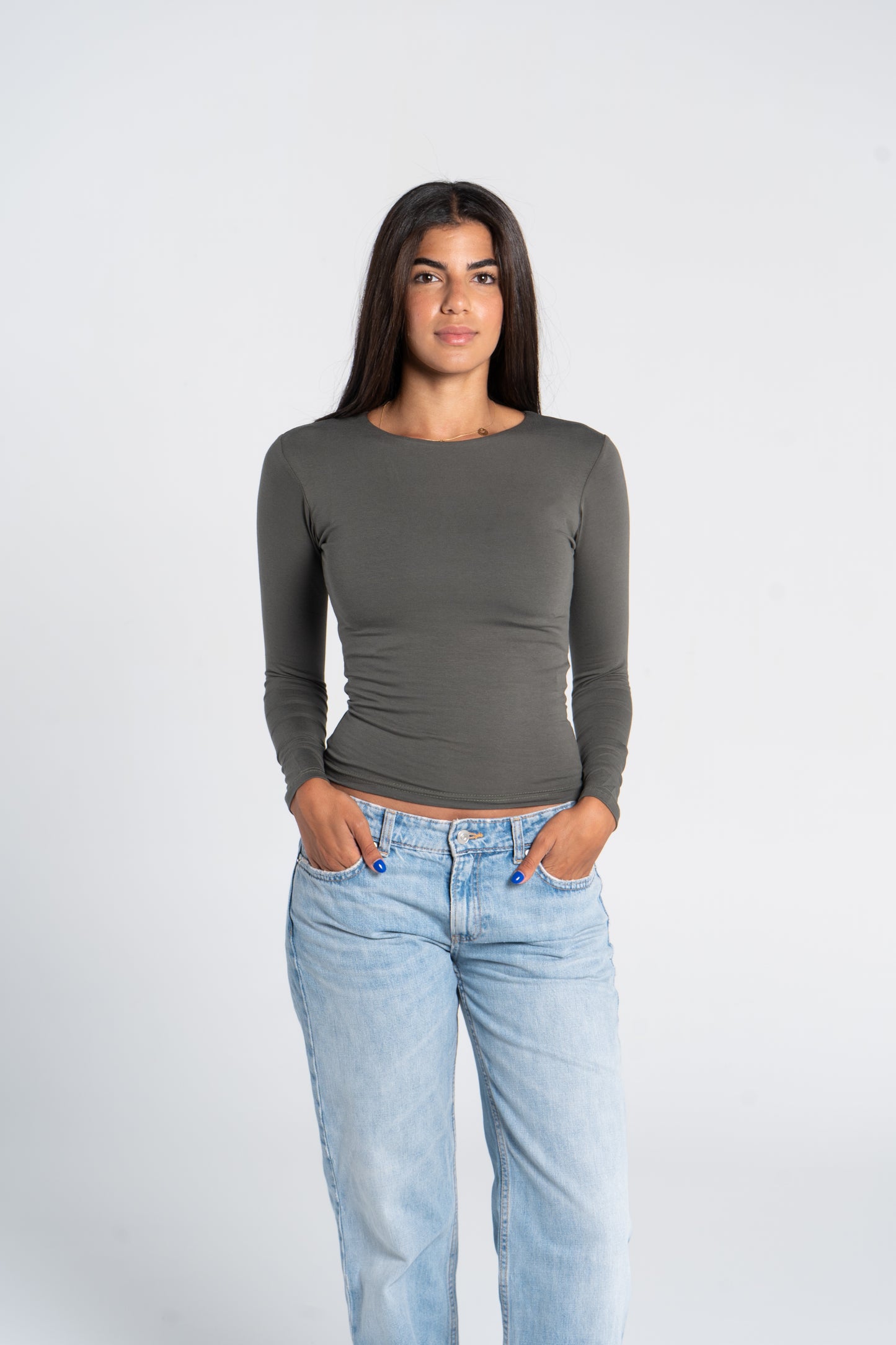 COTTON ROUND NECK LONG SLEEVE