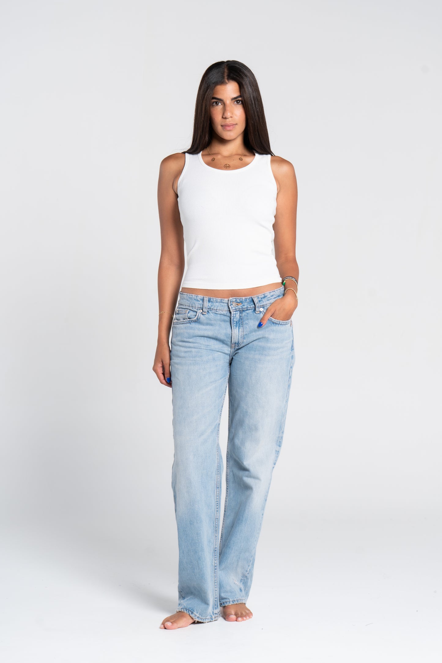 RIBBED WIDE NECK TANK TOP