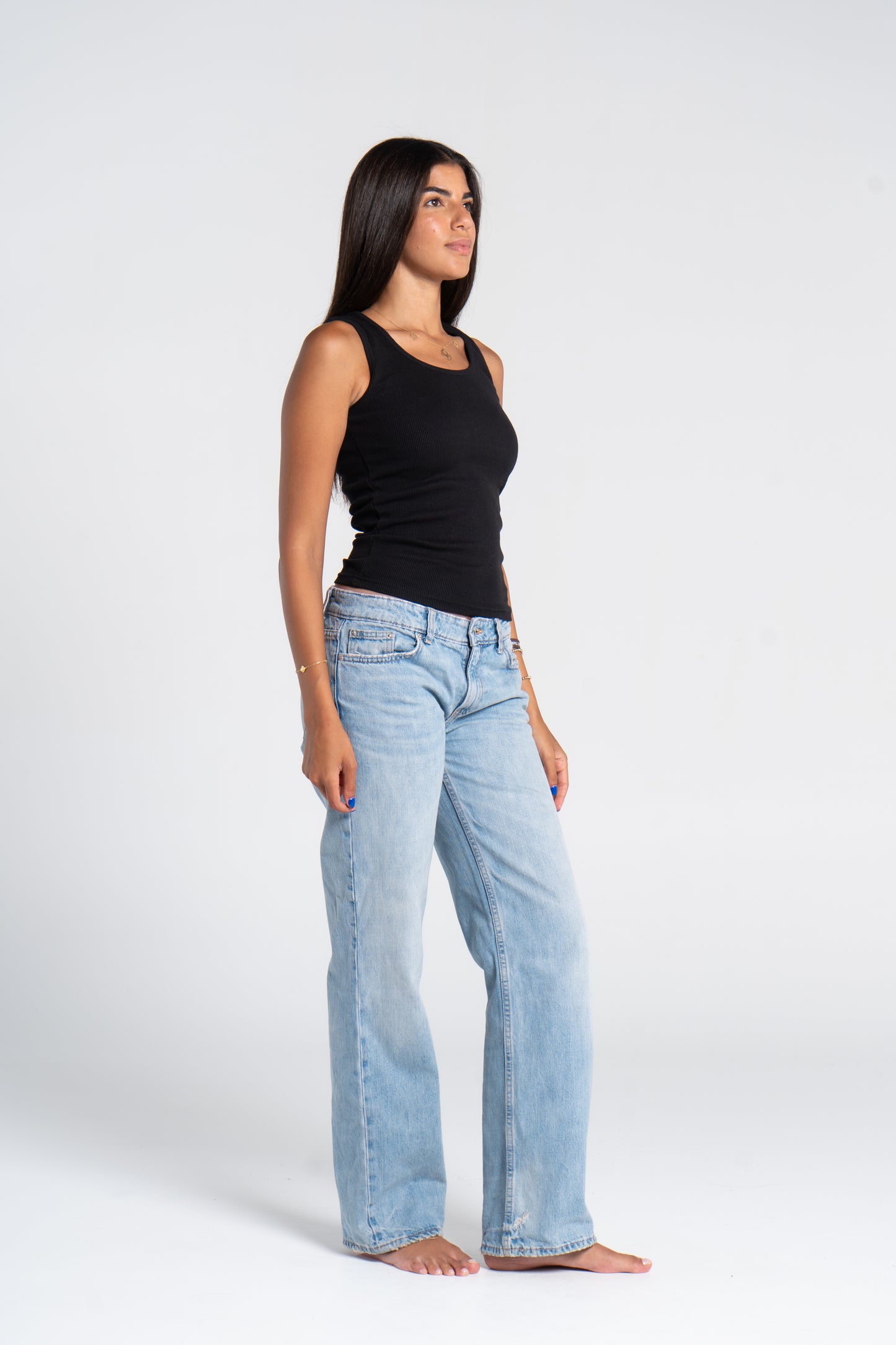 RIBBED WIDE NECK TANK TOP