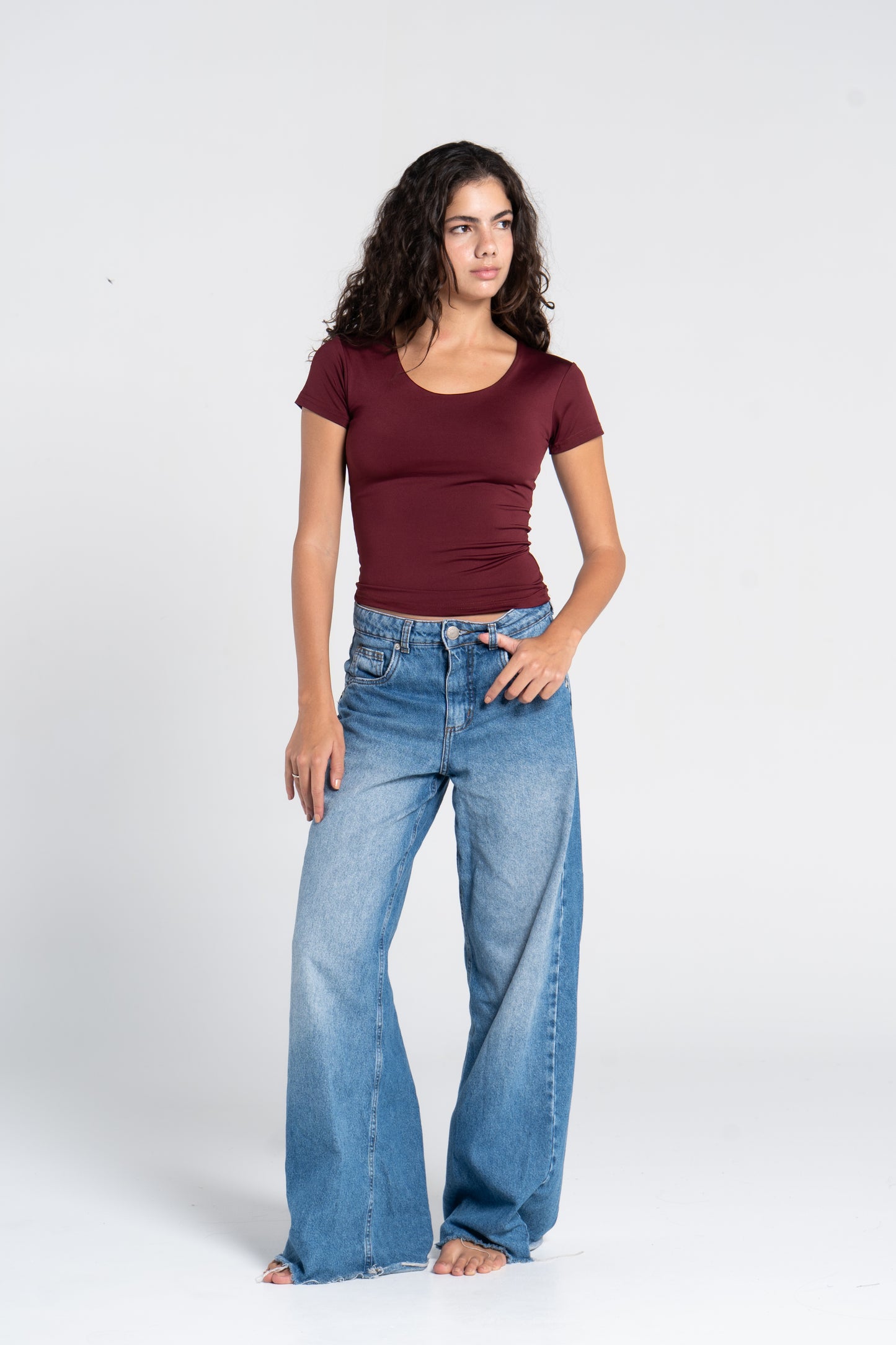 WIDE NECK SHORT SLEEVE            ( COLORS )