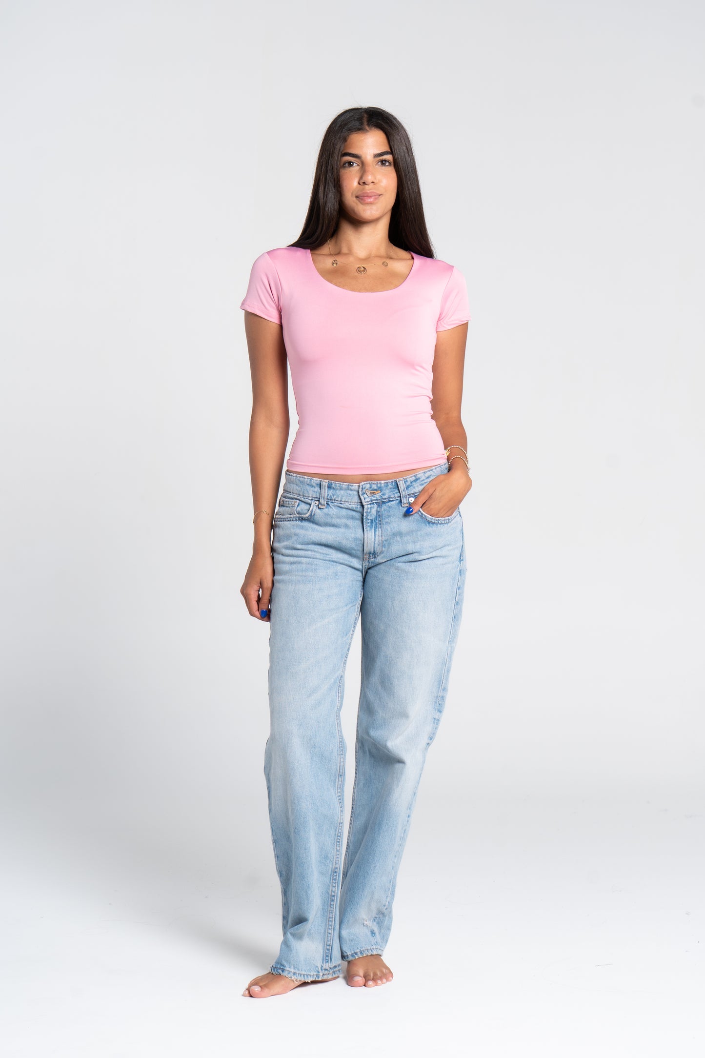 WIDE NECK SHORT SLEEVE            ( COLORS )