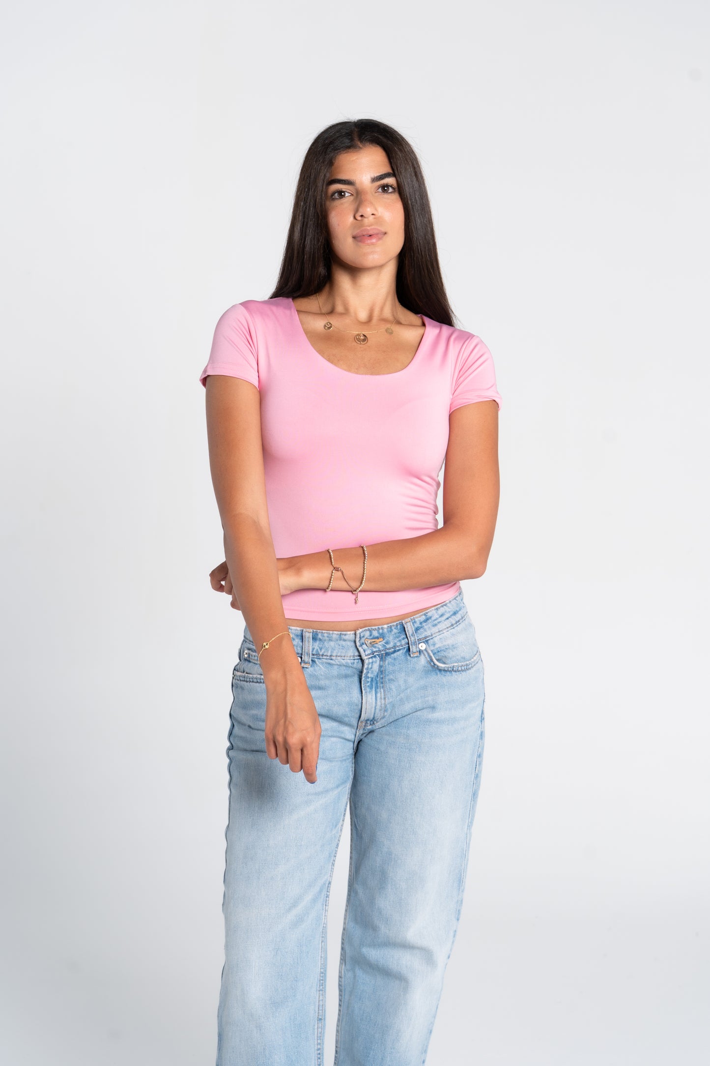 WIDE NECK SHORT SLEEVE            ( COLORS )