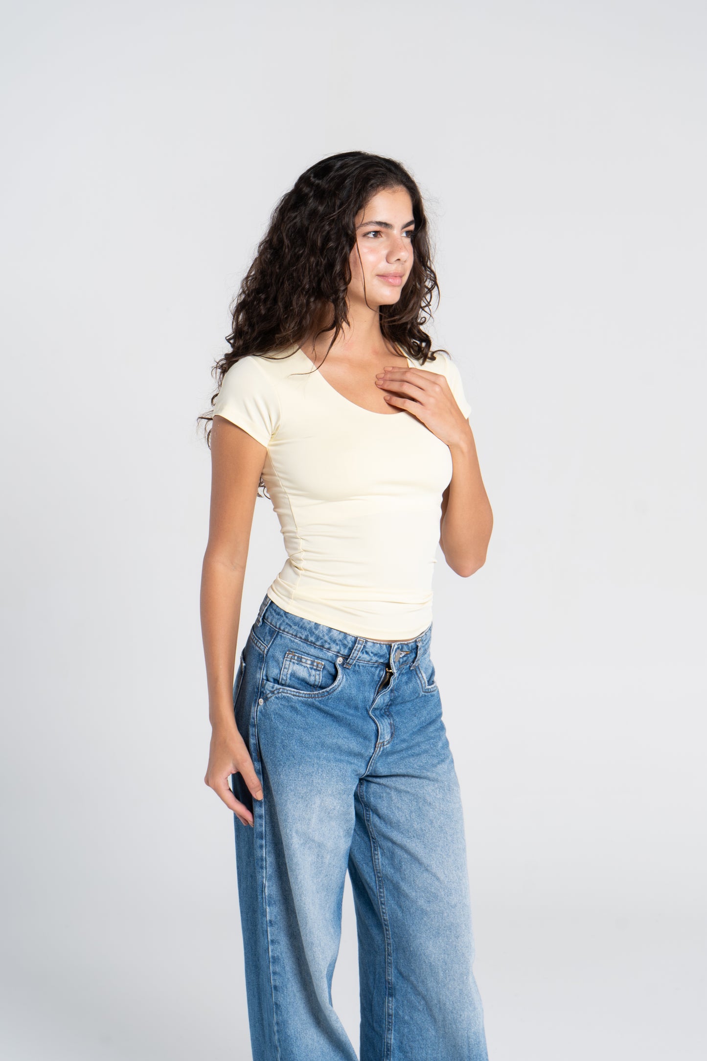 WIDE NECK SHORT SLEEVE            ( COLORS )