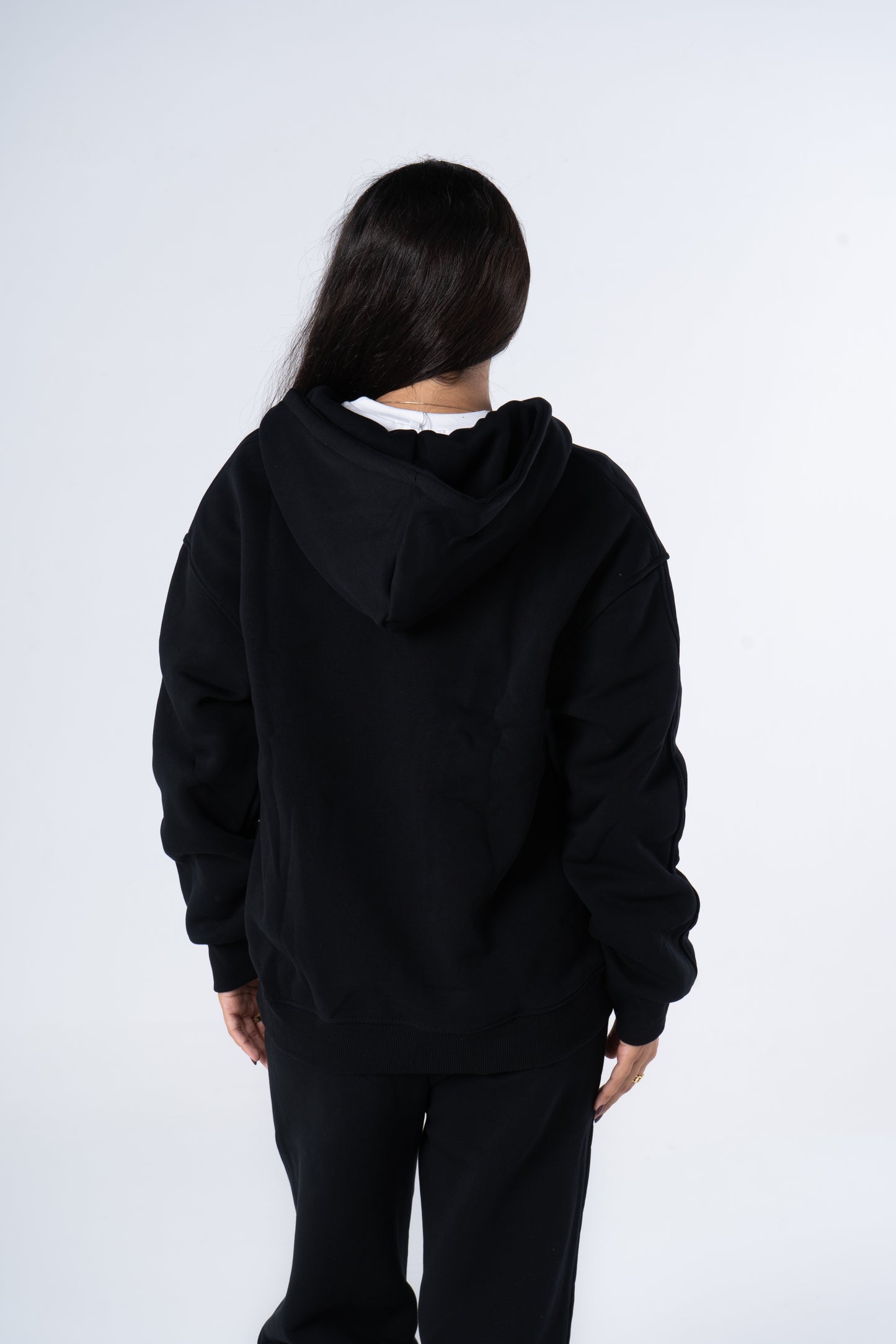 V NECK HOODIE