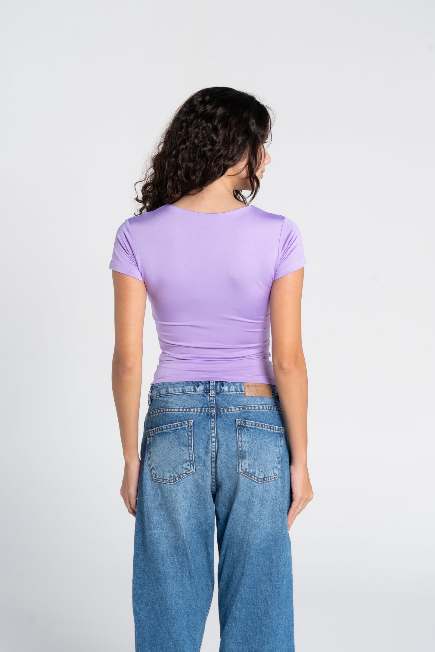 ASYMMETRICAL V NECK TOP