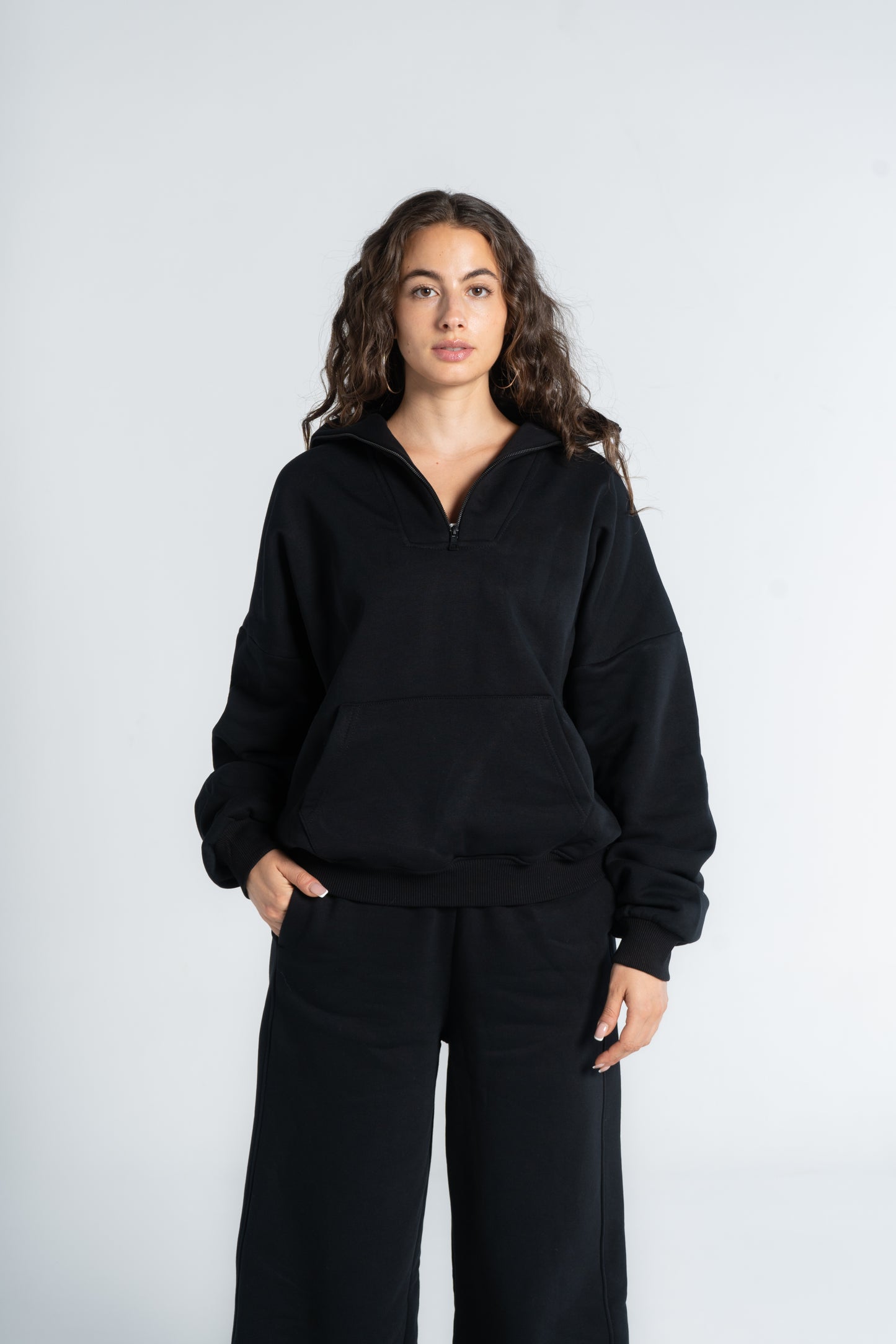 (EXTRA) HIGH NECK ZIPPER  SWEAT SHIRT