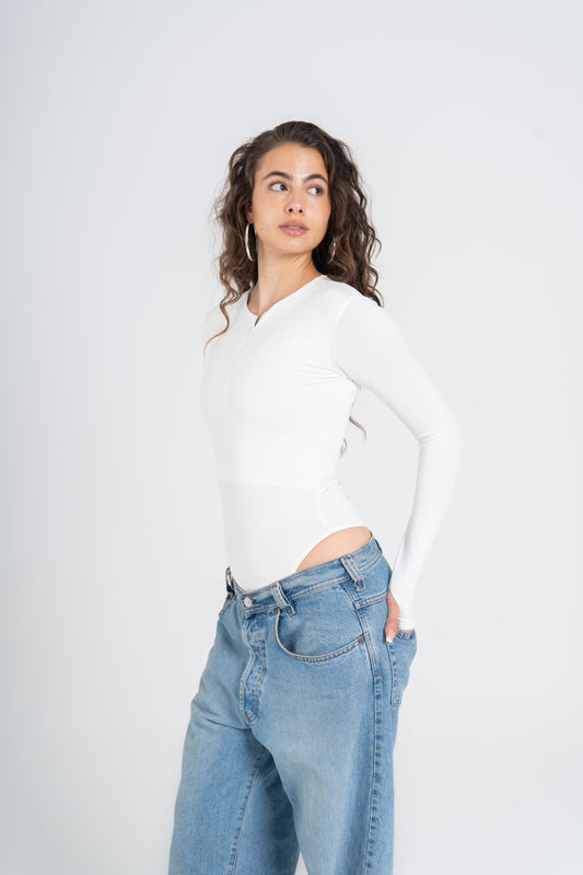 ZIPPER LONG SLEEVE BODYSUIT