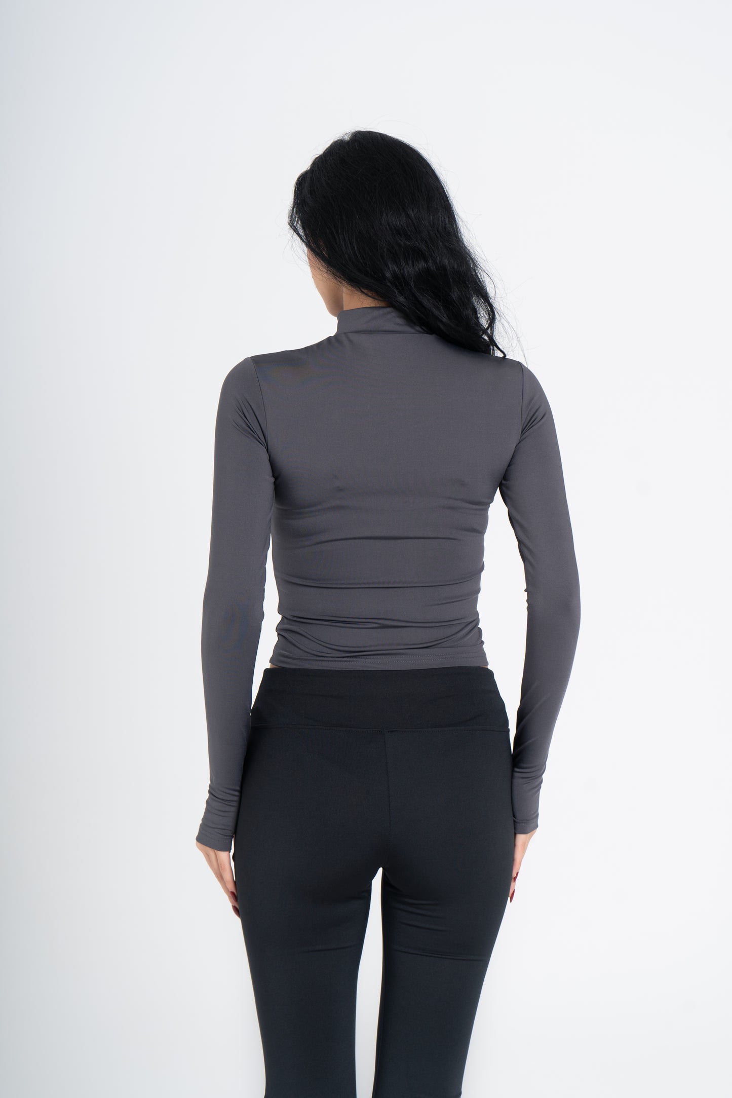 HIGH NECK ZIPPER LONG SLEEVE