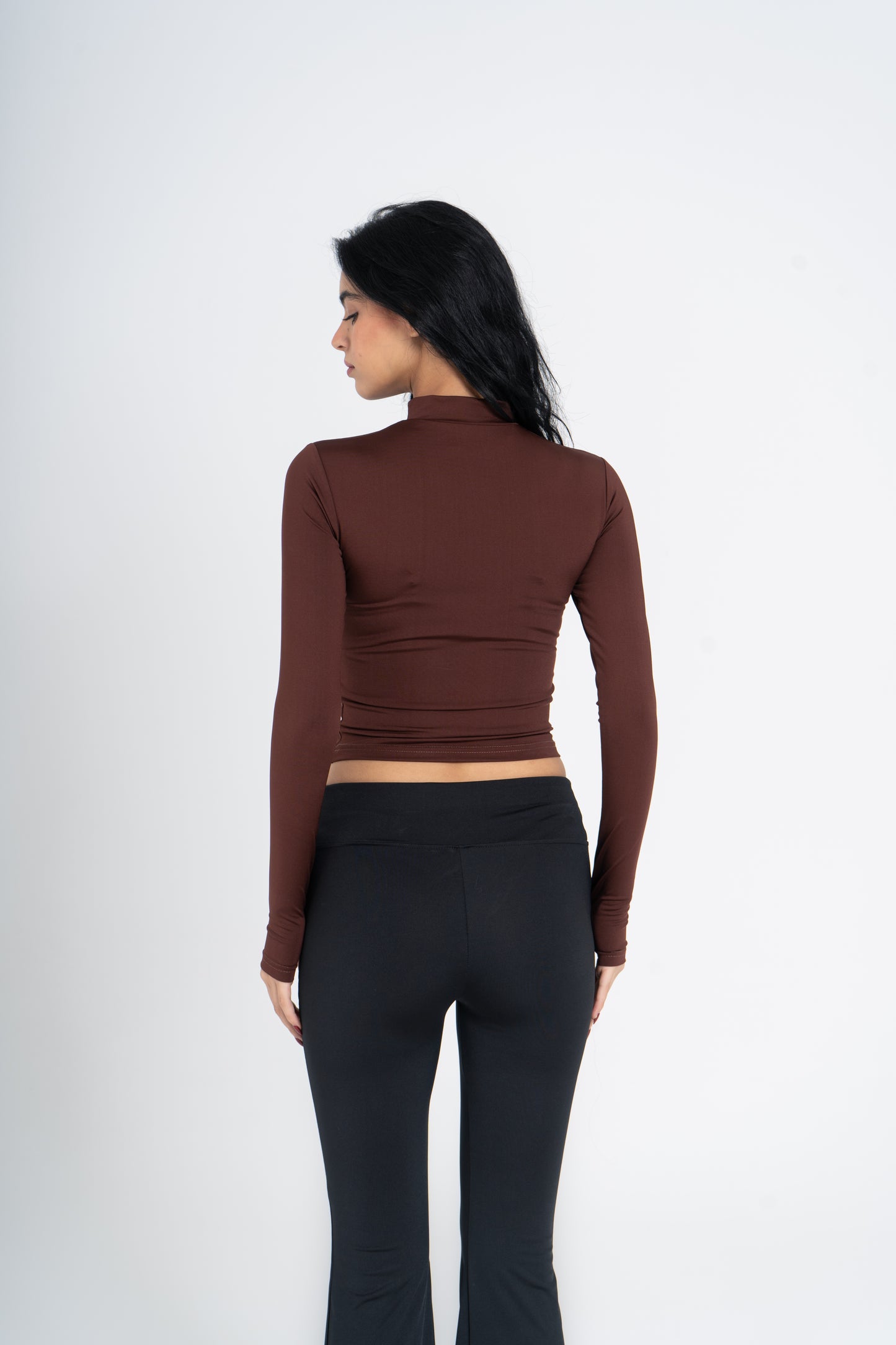 HIGH NECK ZIPPER LONG SLEEVE