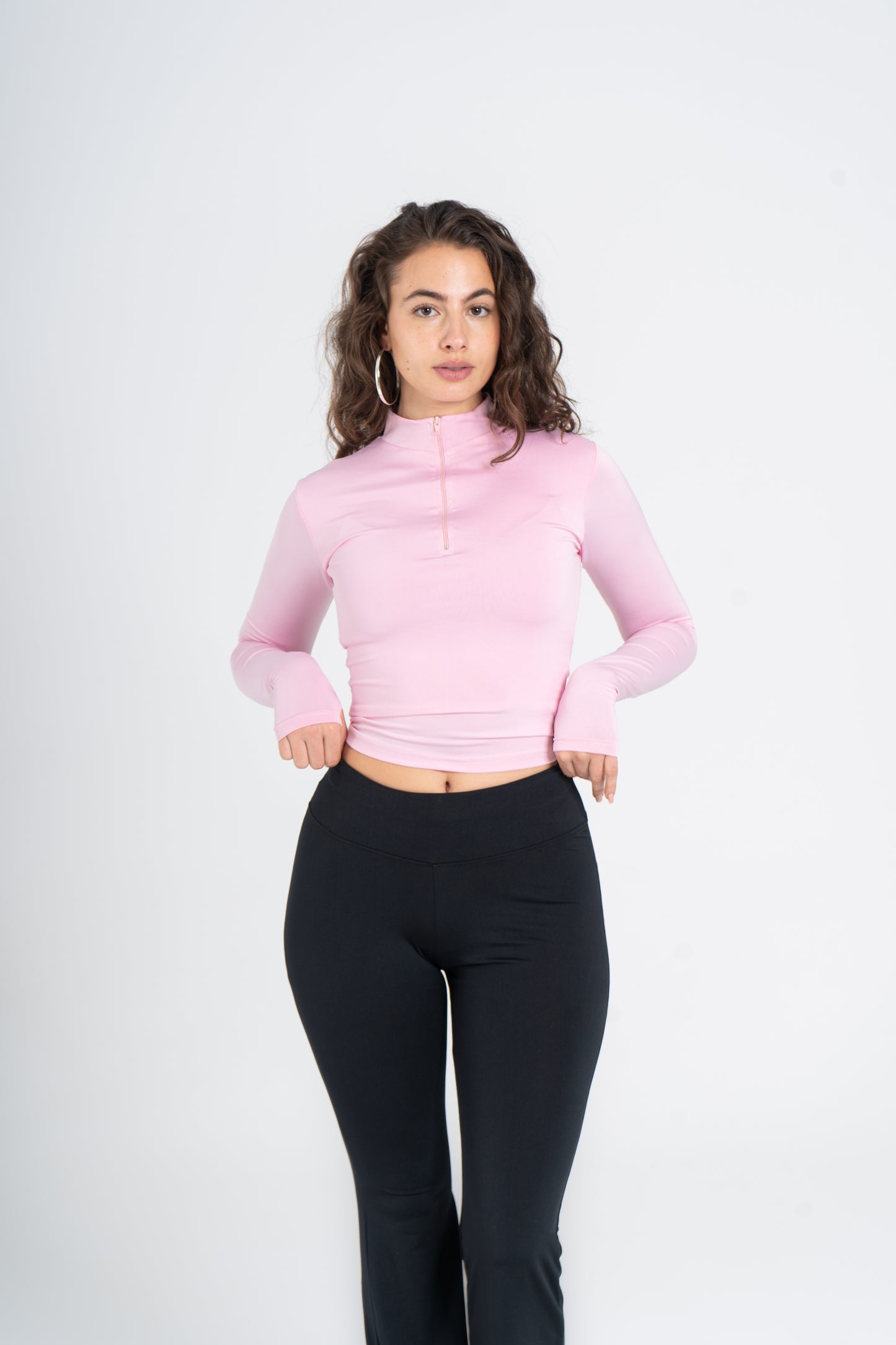 HIGH NECK ZIPPER LONG SLEEVE