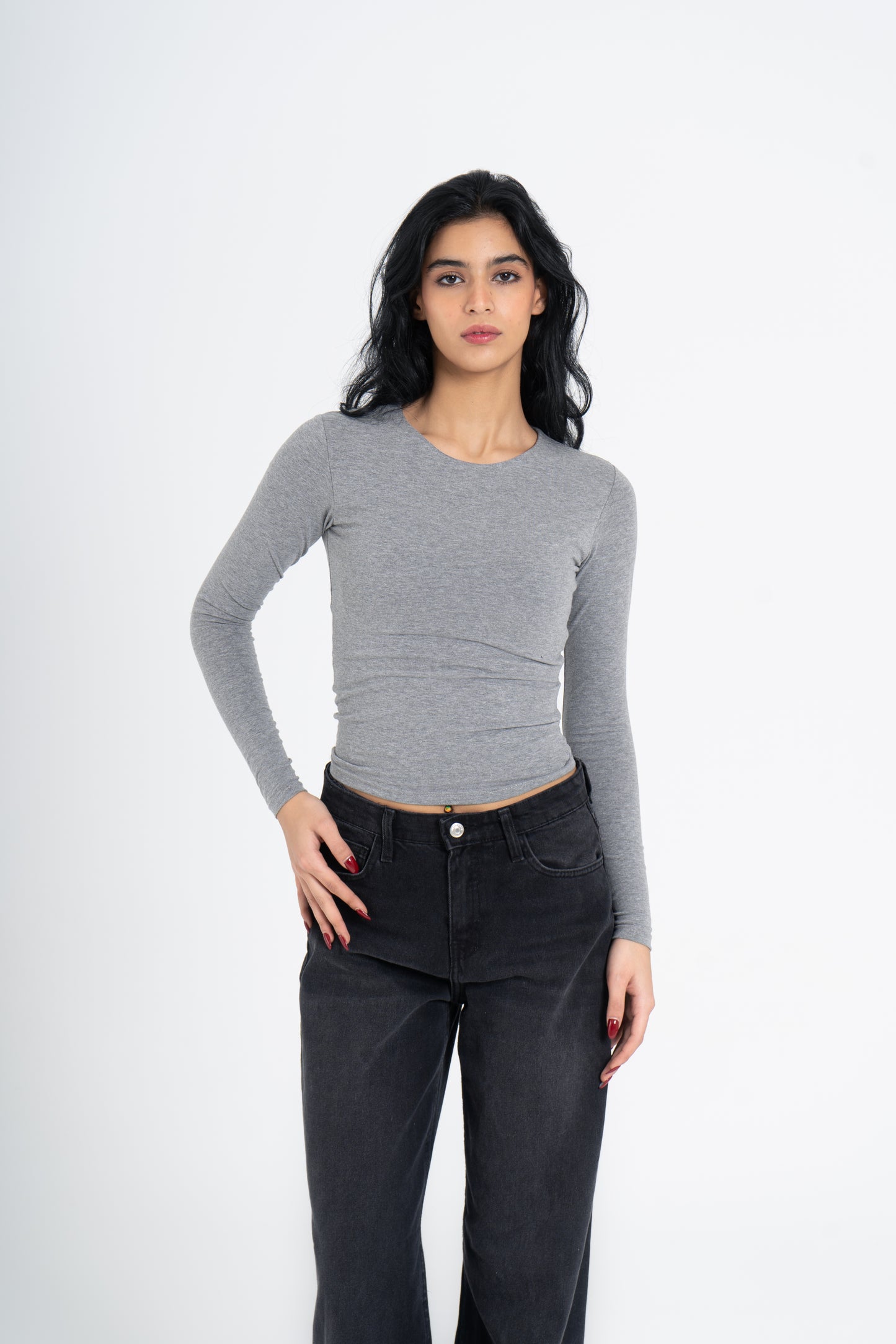 COTTON ROUND NECK LONG SLEEVE