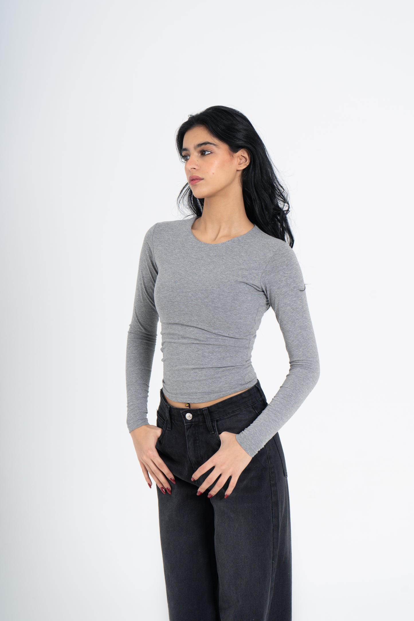 COTTON ROUND NECK LONG SLEEVE