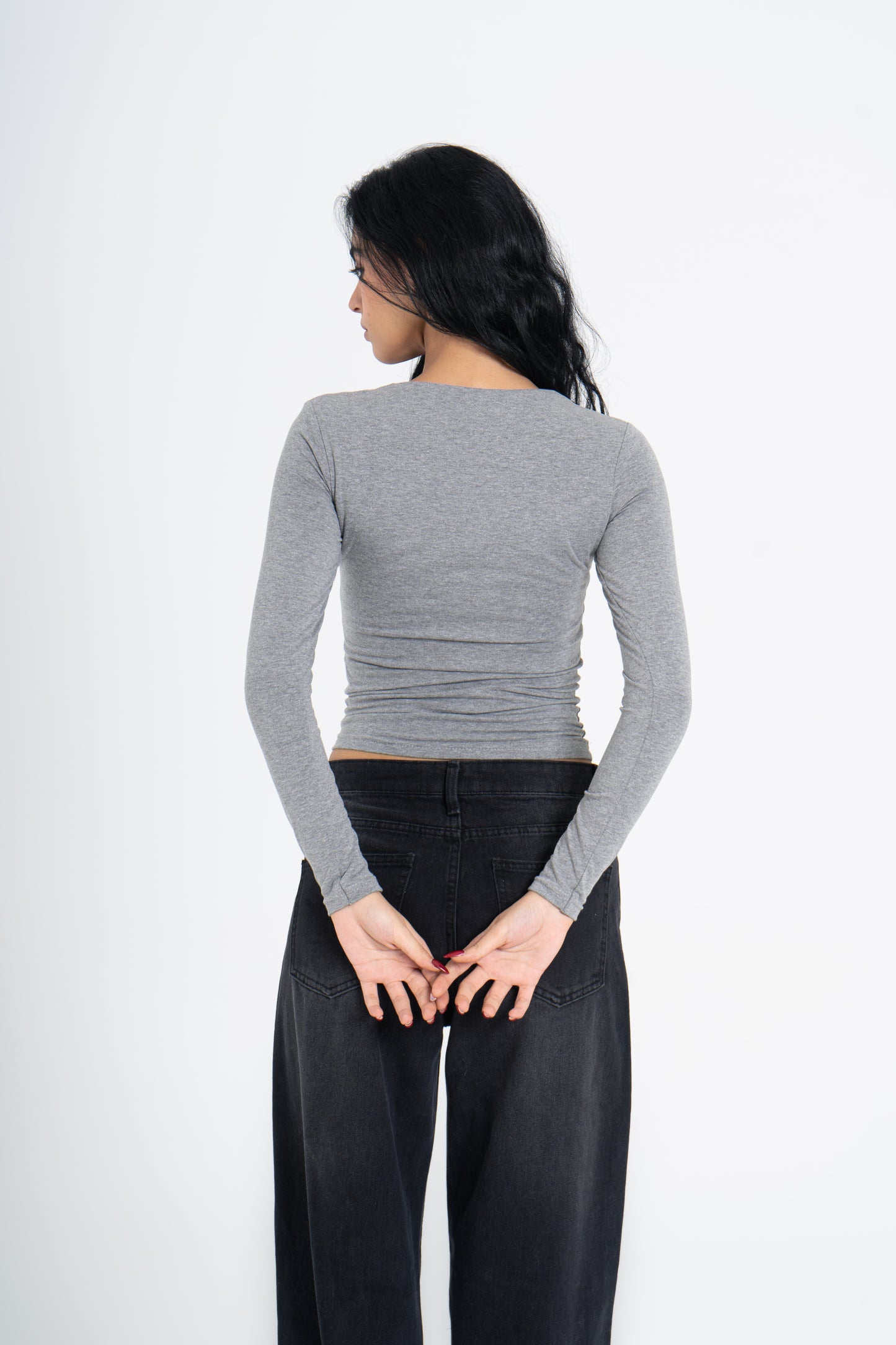 COTTON WIDE NECK LONG SLEEVE