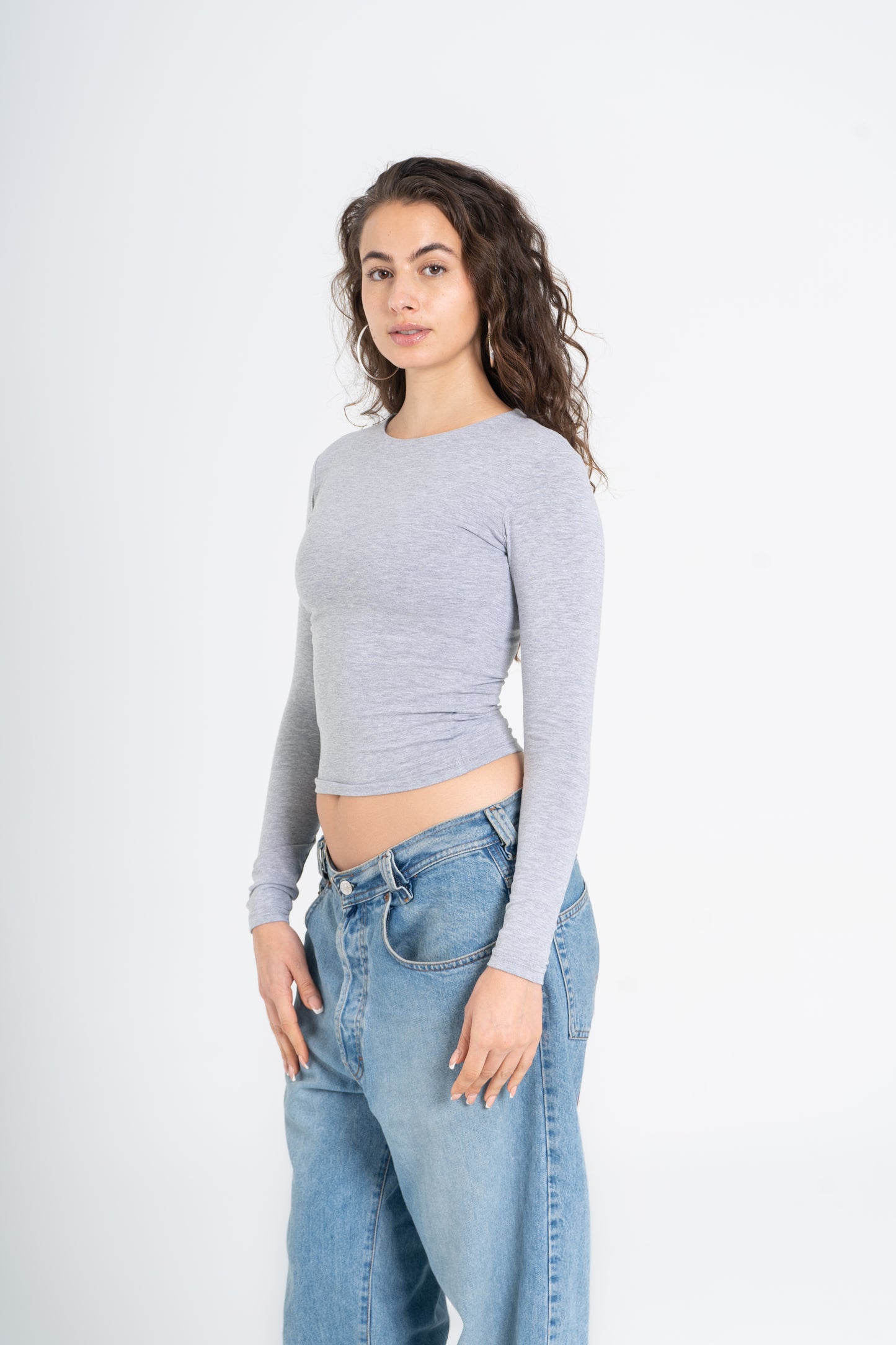 COTTON ROUND NECK LONG SLEEVE