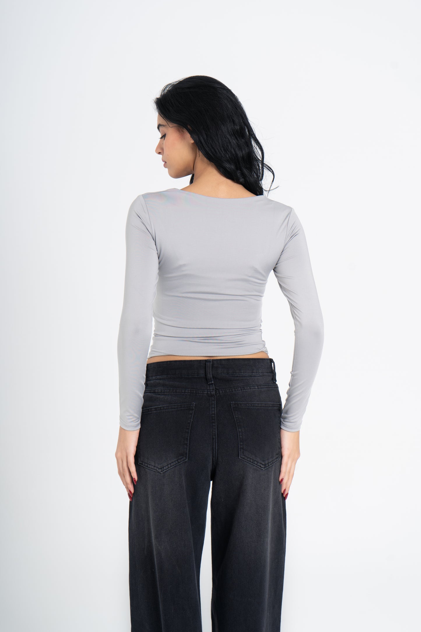 SQUARE NECK LONG SLEEVE