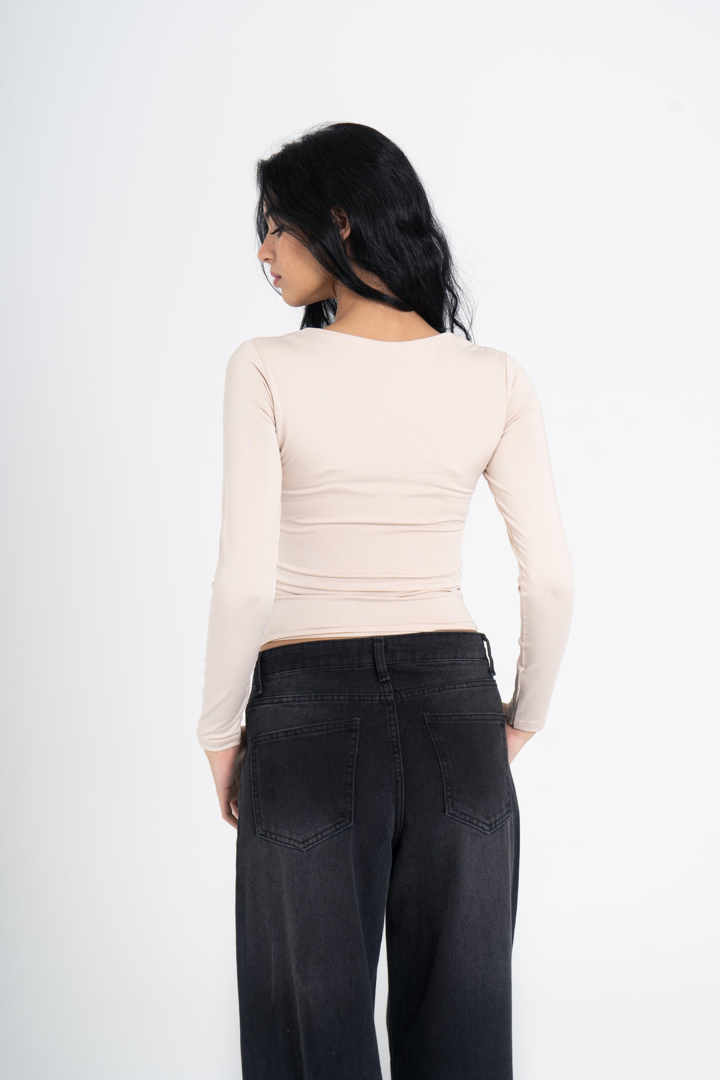 SQUARE NECK LONG SLEEVE