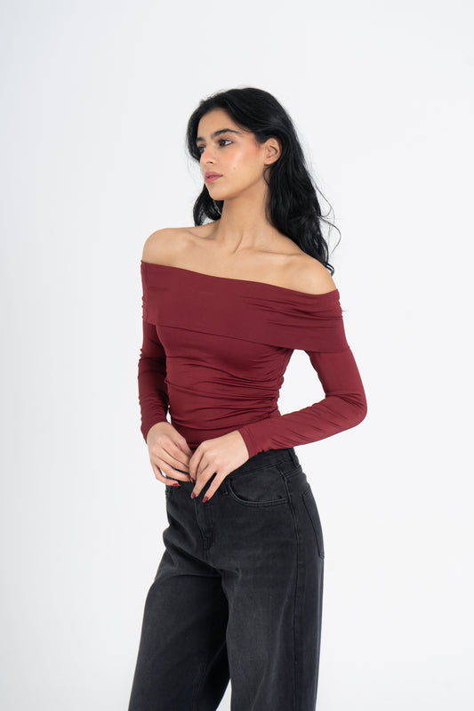 OFF SHOULDER LONG SLEEVE