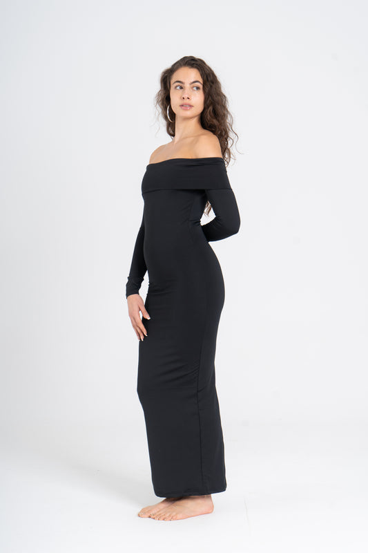 OFF SHOULDER LONG SLEEVE DRESS