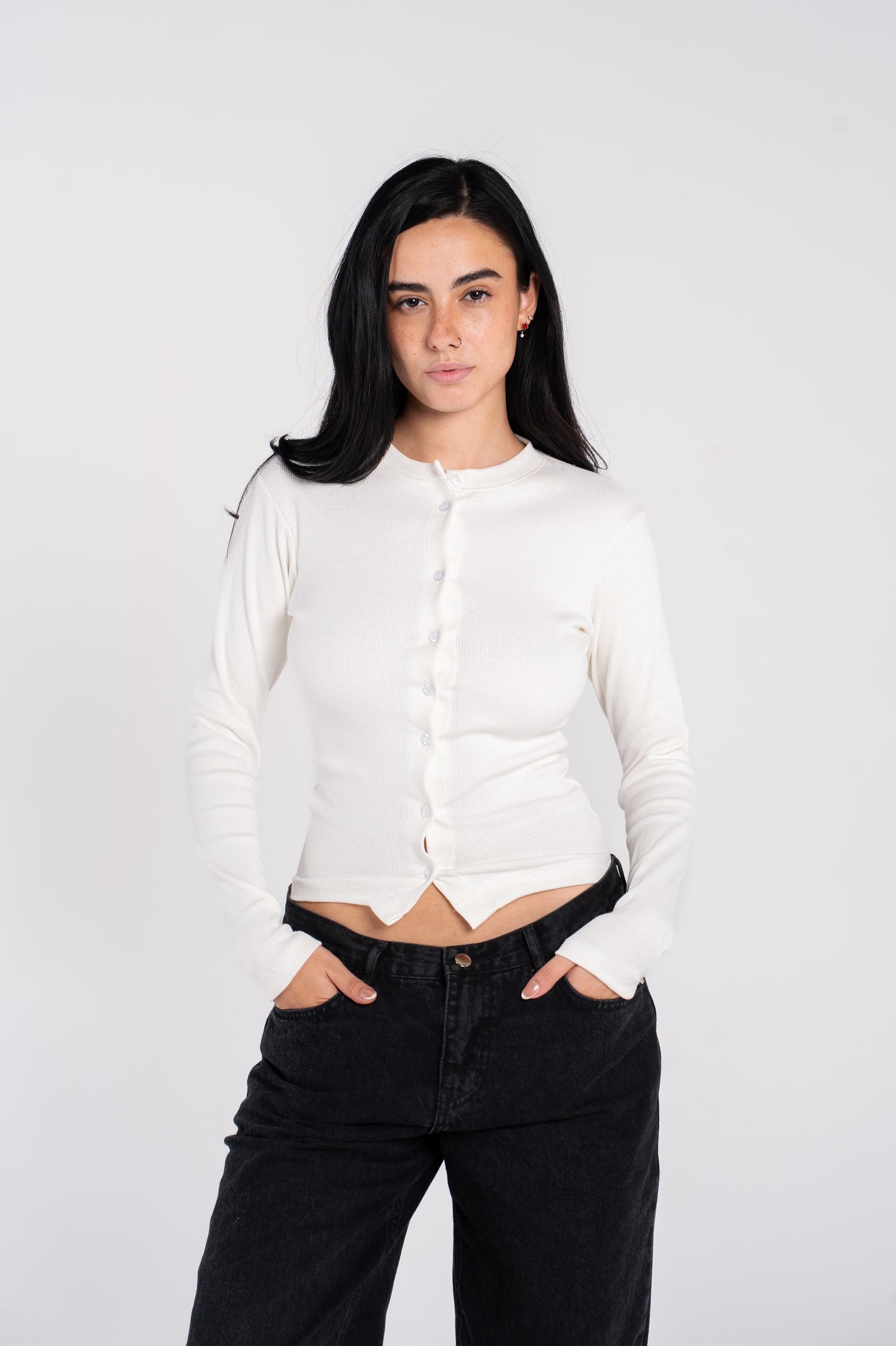 FULL BUTTONS LONG SLEEVE TOP