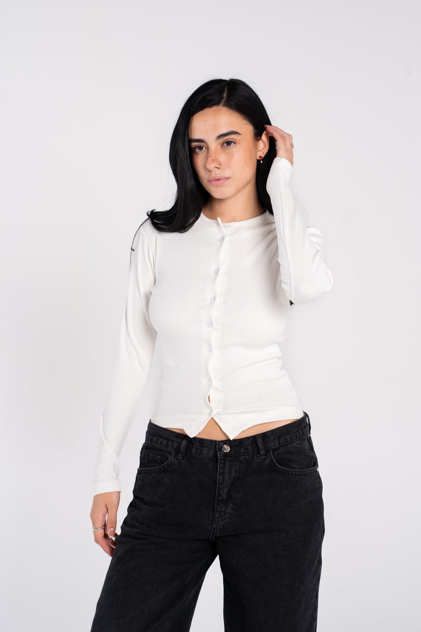 FULL BUTTONS LONG SLEEVE TOP