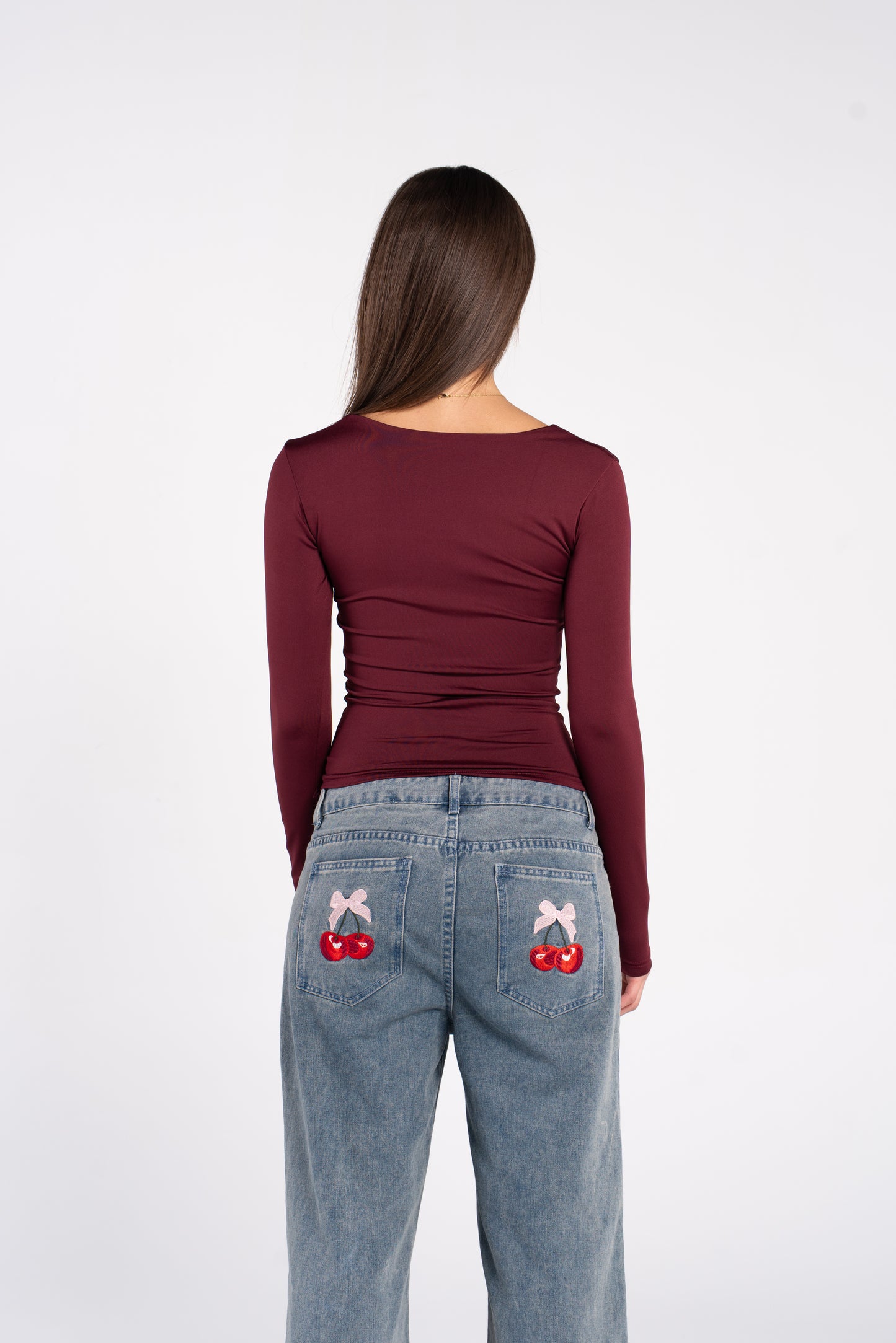 SQUARE NECK LONG SLEEVE