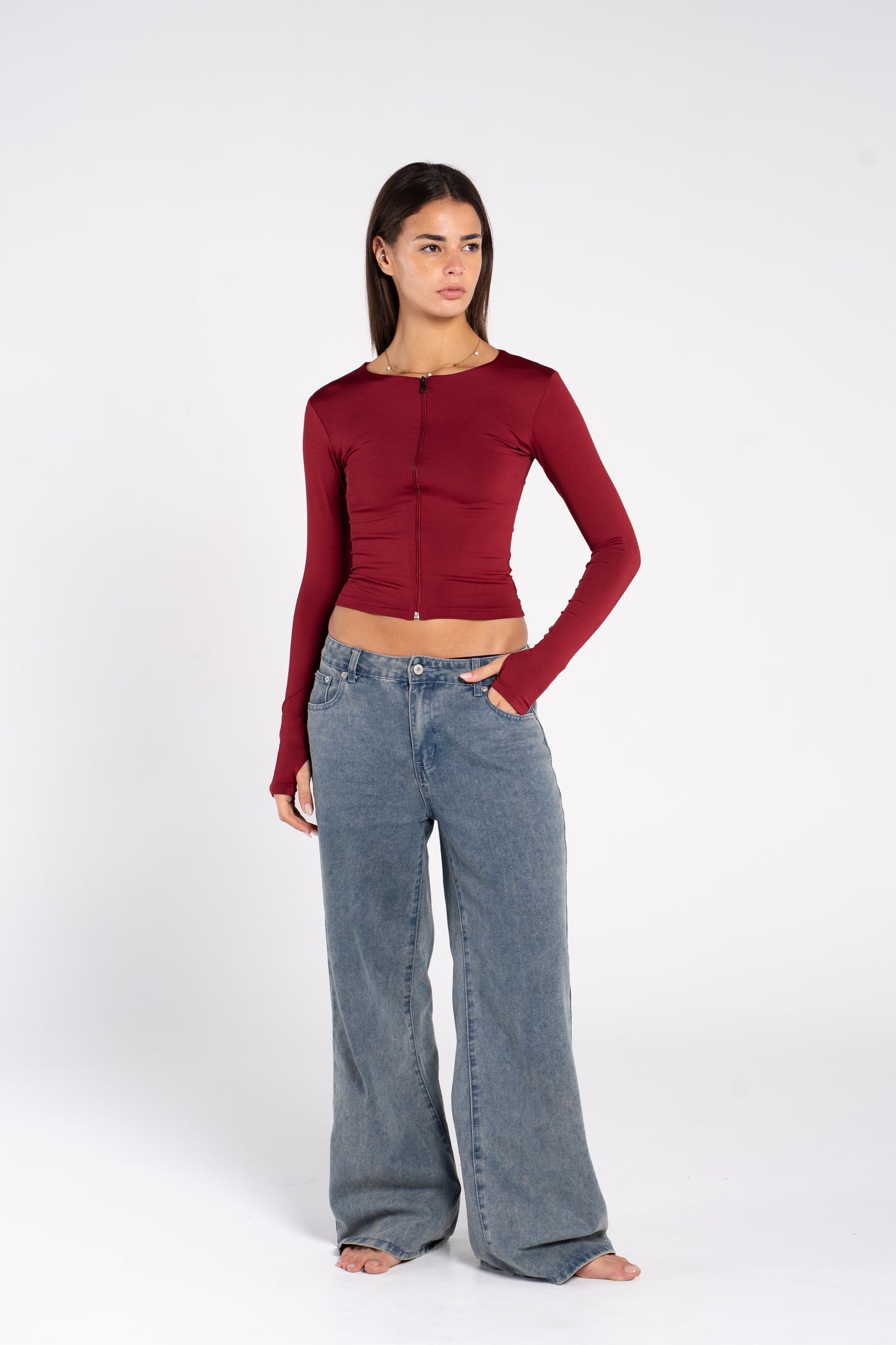 FULL ZIPPER TOP