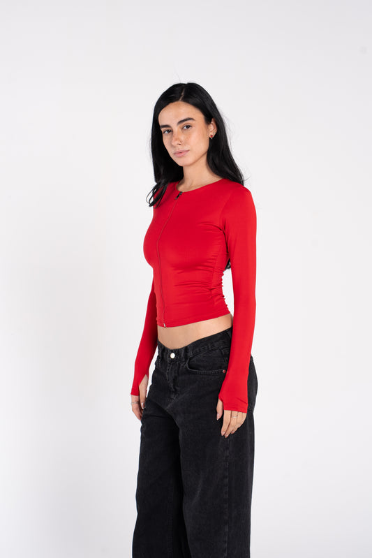 FULL ZIPPER TOP