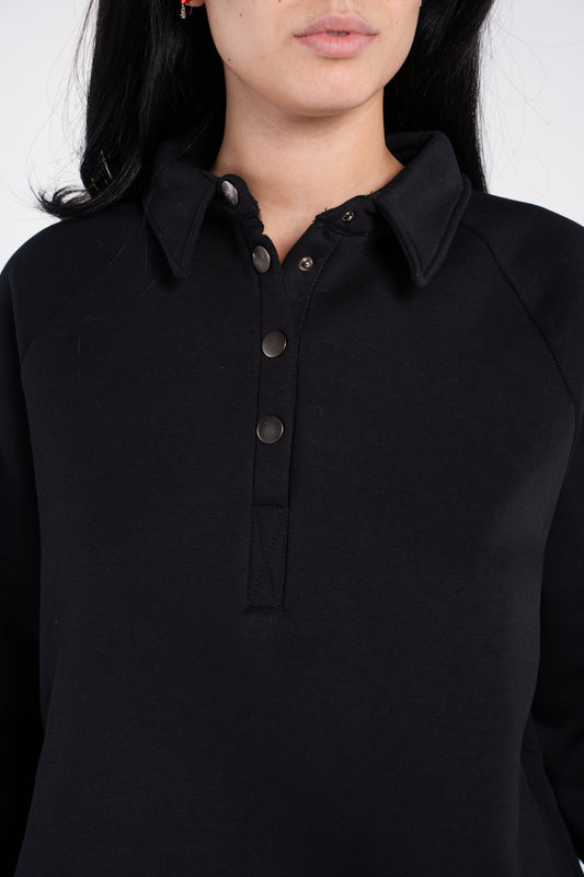 V POLO BUTTONS SWEAT SHIRT
