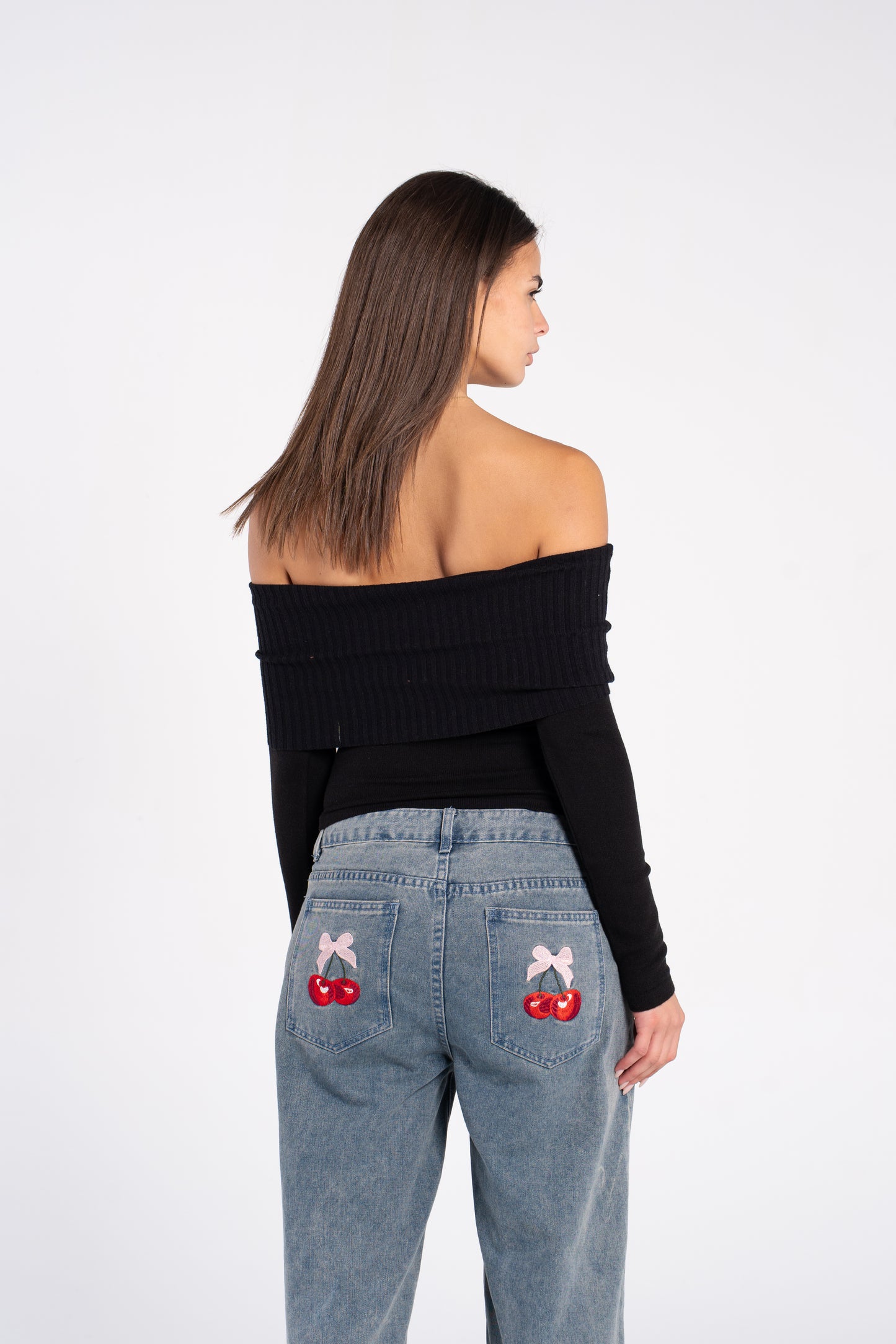 KNIT OFF SHOULDER LONG SLEEVE