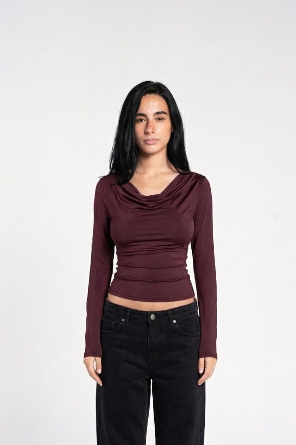 COWL NECK LONG SLEEVE